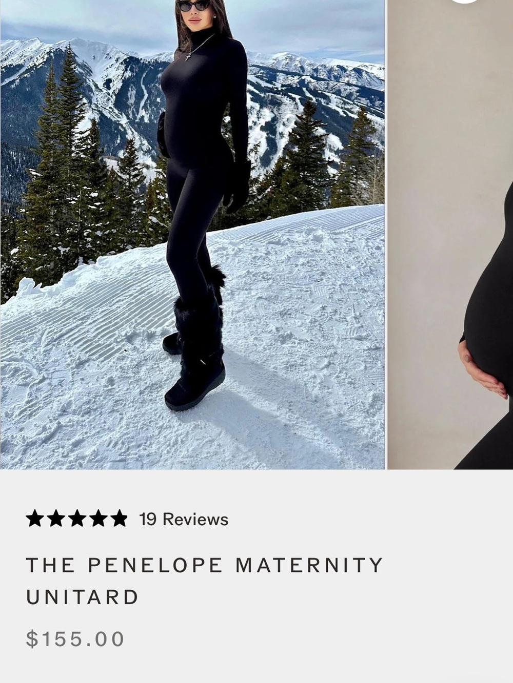 Bumpsuit The Penelope Maternity Unitard - Black